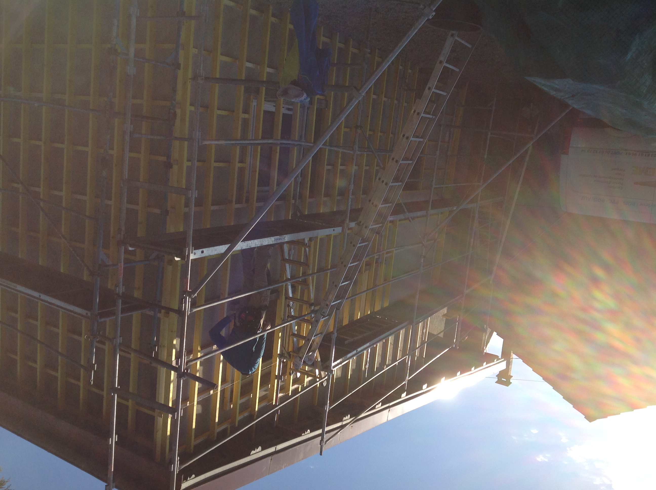 Chantier d'isolation extérieure d'Alain Eme Menuiserie près de Besançon